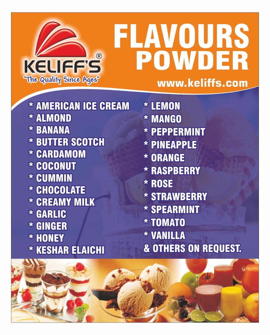 DRY FLAVOUR POWDER Keliffs dry flavour powder